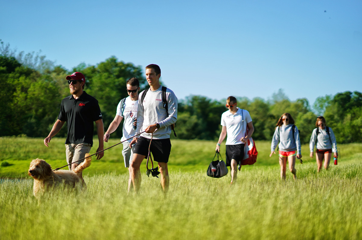 The last day of Pond Camp for Chitwood (far left), Grothe (black bag), Lazor (second from right) and Co.